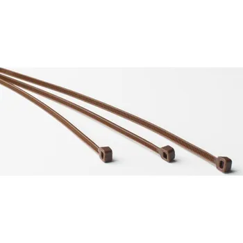 Stahovací páska Hnědá plastová stahovací páska - délka 20 cm, šířka 0,25 cm - 100 ks