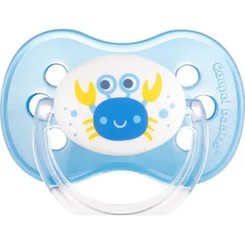 dudlíky Canpol babies Šidítko kaučukové třešinka 0-6 m Love&Sea Modré