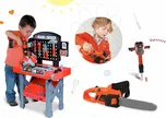 Set pracovní dílna Black&Decker Smoby s mechanickou vrtačkou a elektronická motorová pila