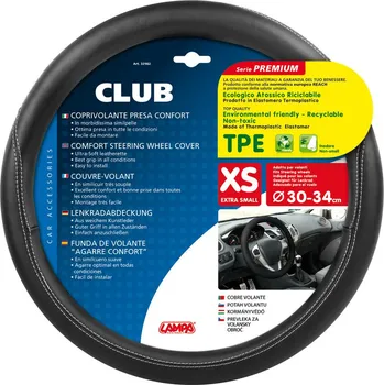 Potah na volant Lampa Club Skeentex XS 30 - 34 cm černý