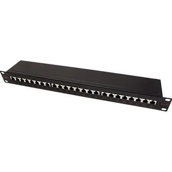 Patch panel ROLINE Patchpanel 19'' kat. 5e STP, 24 portů, černý