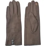 Hnědé dámské rukavice s knoflíky - 8*24 cm