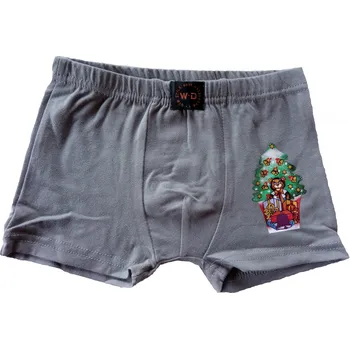 Chlapecké spodní prádlo W.D Boxerky vánoční stromeček šedé, vel. 92