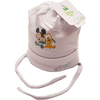 Mickey a Pluto bílá čepička Velikost: 50