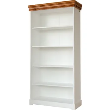Knihovna KATMANDU Knihovna Toskania, bílá-med, borovice, rozměr 194x96x37cm