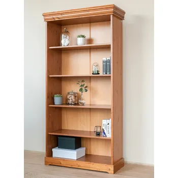 Knihovna KATMANDU Knihovna Toskania, medová, borovice, rozměr 194x96x37cm