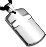 Wolframový přívěsek - destička s křížkem