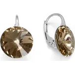 Náušnice hnědé Rivoli se Swarovski Elements Sweet Candy K112212G Greige 12 mm