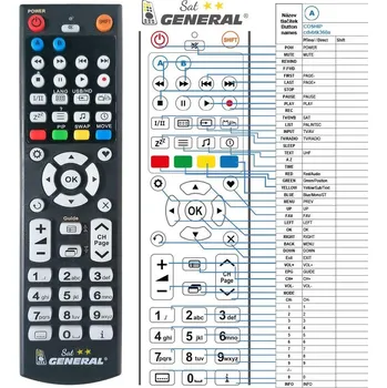 Dálkový ovladač General COSHIP CDVBTK360A - náhradní dálkový ovladač