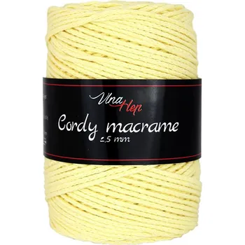 Vlna Hep Cordy macrame 2,5 mm - 8176 - světlá žlutá