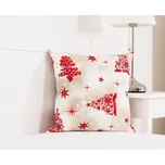 B.E.S. - Petrovice, s.r.o. Vánoční dekorační polštářek 45x45 - Stromeček a stuha