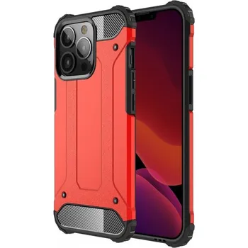 Pouzdro na mobilní telefon Super odolný "Armor" kryt pro iPhone 13 Pro Max - červený