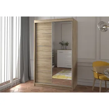 Šatní skříň Eoshop Šatní skříň Naomi 05, Dub Sonoma / Dub Sonoma se zrcadlem