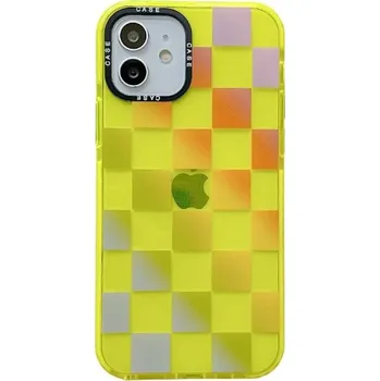 Pouzdro na mobilní telefon Průhledný kryt z měkkého plastu pro iPhone 11 Pro - šachovnice