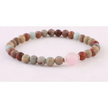 Souprava šperků Náramek africký opál a růžový křemen