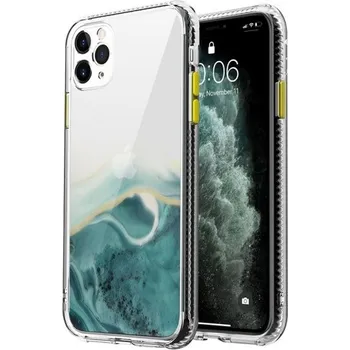 Pouzdro na mobilní telefon Mramorovaný kryt odolný proti poškrábání pro iPhone 11 - tyrkysový