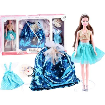 Panenka Panenka Emily s doplňky a batůžek modrý