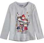 Dívčí tričko LOSAN ENJOY FRIENDS šedé Velikost: 104