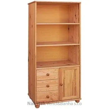 Knihovna dřevěná knihovna, vitrína z masivního dřeva borovice drewfilip 10