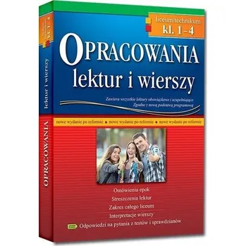 Opracowania LO 1-4 lektur i wierszy w.2020 GREG - Praca zbiorowa