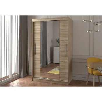 Šatní skříň Eoshop Šatní skříň Naomi 01 se zrcadlem, Dub Sonoma / Dub Sonoma se zrcadlem