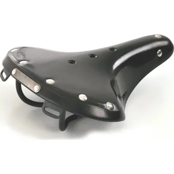 Sedlo na kolo Kožené sedlo Kolos dámské - černé, stříbrný nýt