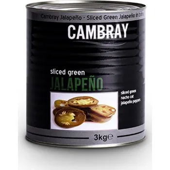 konzervovaná zelenina Cambray Jalapeño zelené 3 kg
