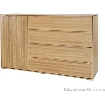 Ložnice Drewmax Dřevěná buková komoda, prádelník z masivního dřeva buk KD423 Pacyg