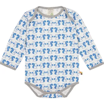 Kojenecký body Dětské body s dlouhým rukávem Veverka modrá loud + proud Velikost: 86/92