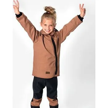 Chlapecká bunda Dětský softshellový kabát Drexiss Coffee antracit velikost 104