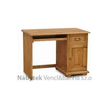 Počítačový stůl dřevěný rustikální stylový PC stolek z masivního dřeva borovice Mexicana D38 euromeb