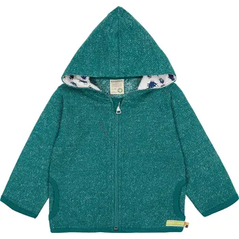 Chlapecká mikina Dětská mikina s kapucí Zelená melír loud + proud Velikost: 110/116