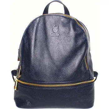 Kabelka Dvouoddílový tmavěmodrý kožený batoh no. 11 o obsahu cca. 6 l