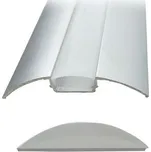 Solight WM907 hliníkový profil pro LED pásky plochý, 51x8mm, mléčný difuzor, 1m