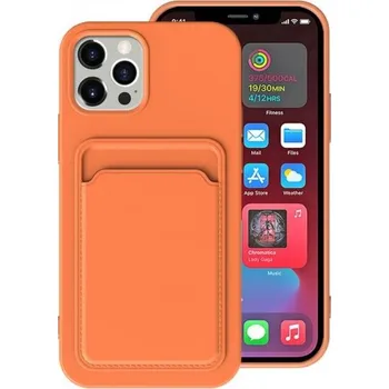 Pouzdro na mobilní telefon Kryt s kapsou na karty pro iPhone 11 Pro - oranžový