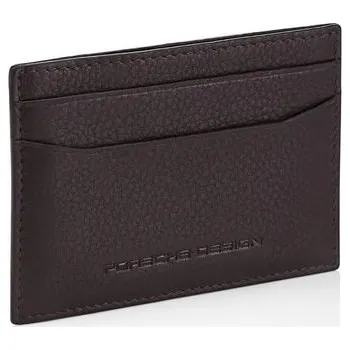 Peněženka Porsche Design BUSINESS CARDHOLDER 2 WITH MONEY CLIP pouzdro na karty s klipem tmavě hnědé