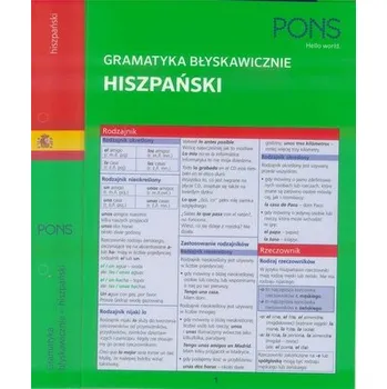 Španělský jazyk Gramatyka błyskawicznie. Hiszpański PONS - Praca zbiorowa