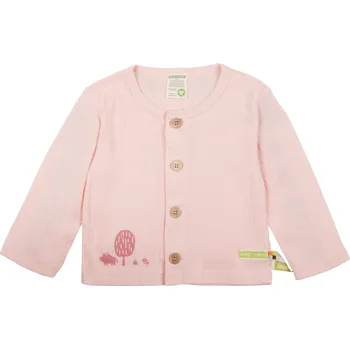 Dívčí mikina Dětský kabátek na knoflíky Světle růžová loud + proud Velikost: 98/104