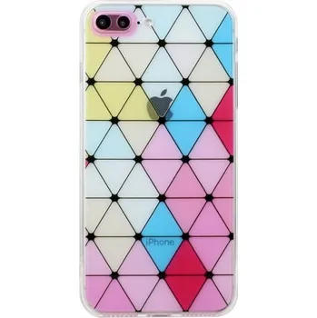 Pouzdro na mobilní telefon Měkký kryt se vzorem vitráže pro iPhone 7 Plus / 8 Plus - růžový