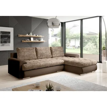 Sedací souprava Rozkládací rohová sedačka TOMINO cappucino / hnědá