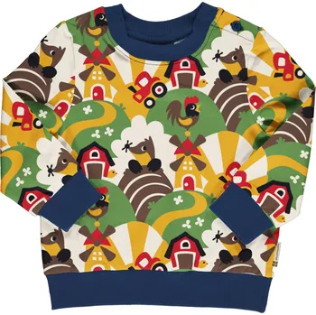 Chlapecká mikina Dětská mikina na knoflíky Farma, krtek a traktor Maxomorra Velikost: 62/68