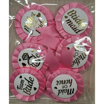 Svatební dekorace cool2party Připínací placky"TEAM BRIDE"