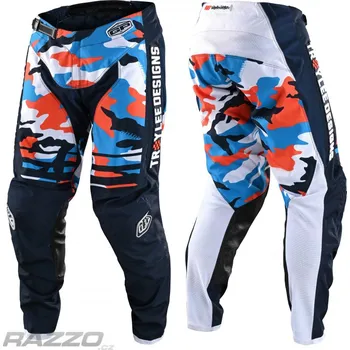 Chlapecké kalhoty Dětské kalhoty TroyLeeDesigns GP Pant Youth Formula Camo Navy Orange 2022 Kids 22
