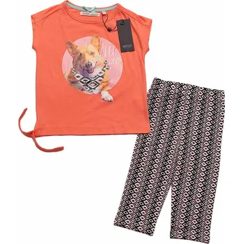 Dívčí tričko Emoi dívčí oranžový set triko+legíny Velikost: 104