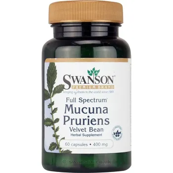 Přírodní produkt Swanson Full Spectrum Mucuna Pruriens 400 mg 60 cps.