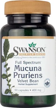 Přírodní produkt Swanson Full Spectrum Mucuna Pruriens 400 mg 60 cps.