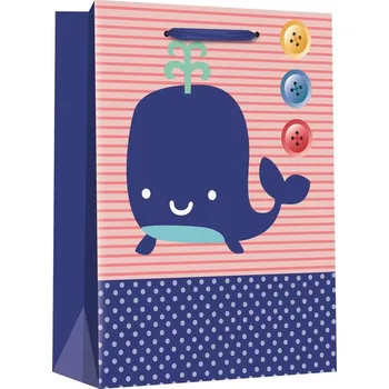 Dárková taška Flexio Dárková taška M - Velryba 17,7 x 22,7 cm