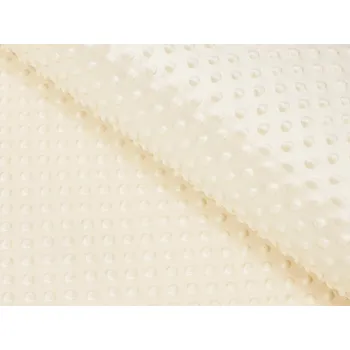 Dětská látka Minky 3D puntíky MKP-014 Krémová - šířka 150 cm