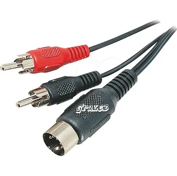 Audio kabel Kabel 5ti kolík DIN5 zástrčka - 2x RCA Cinch zástrčka, 1,5 m