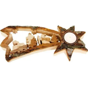 Small Foot Vánoční dekorace - Stojan na čajovou svíčku - létavice